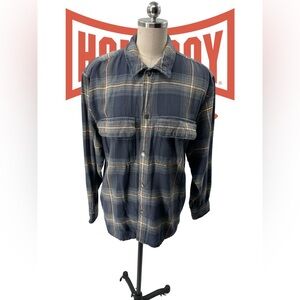 Holliday Blue Plaid Shirt with Pockets